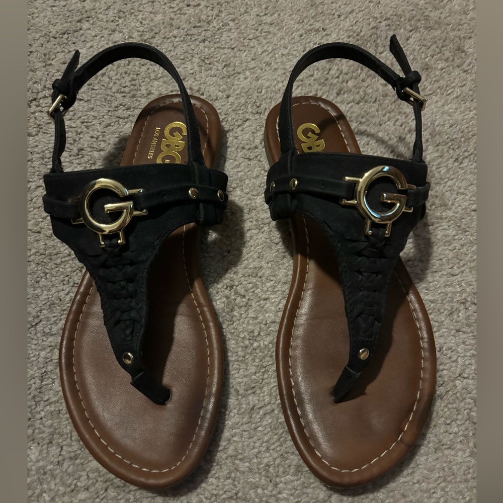 Black & Gold Sandals